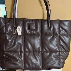 Victoria's Secret Dark Purple Quilted Tote